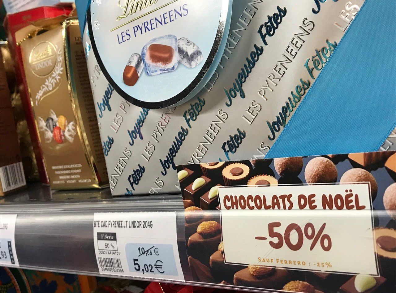 Produits festifs  Noël, pic de ventes de chocolat en France
