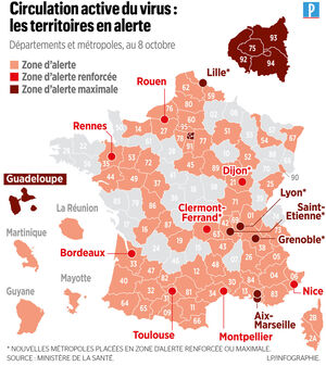 Covid 19 Alerte Renforcee Maximale La Nouvelle Carte De L Epidemie Le Parisien