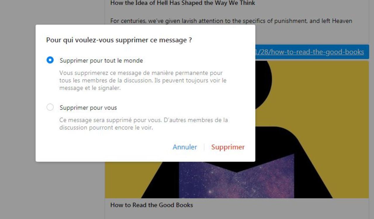 Il Est Desormais Possible De Supprimer Des Messages Sur Facebook Messenger Le Parisien