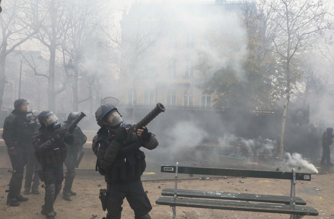 Oui, cette vidéo où des CRS aspergent de gaz lacrymogène une gilet jaune  senior a bien eu lieu samedi à Paris