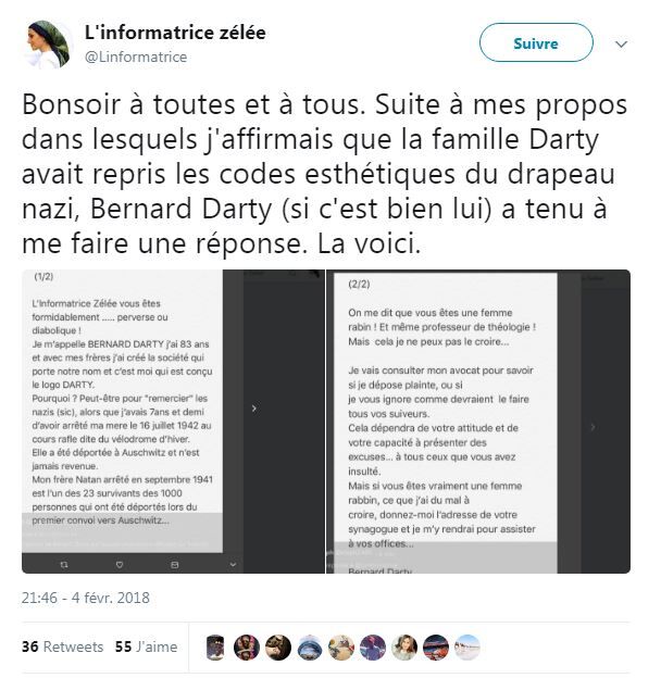 Le logo Darty est il inspiré du drapeau nazi comme certains l'ont dit sur  Twitter ? – Libération